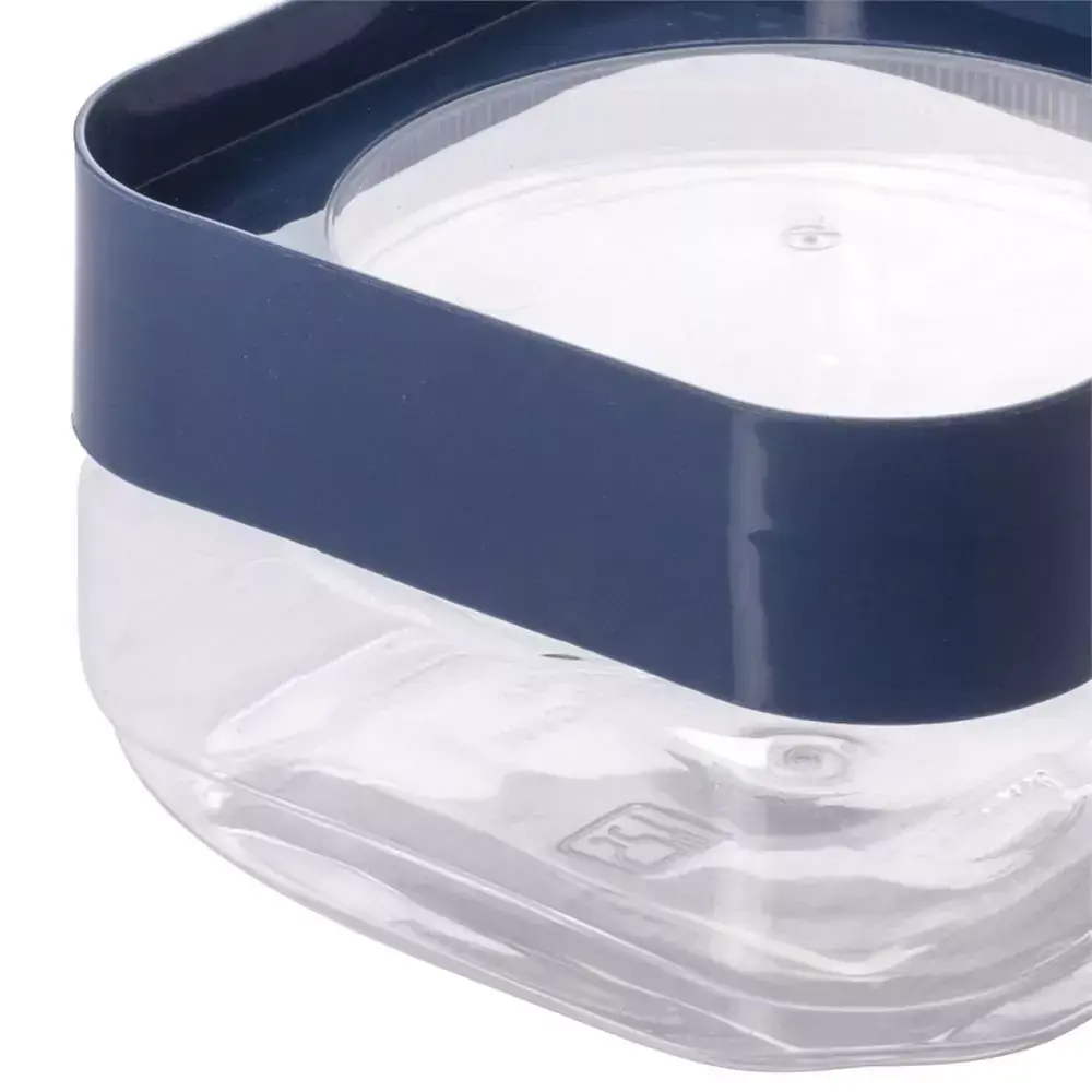 Pote Plug Quadrado Plasútil 510ml Tampa Azul com Recipiente Incolor