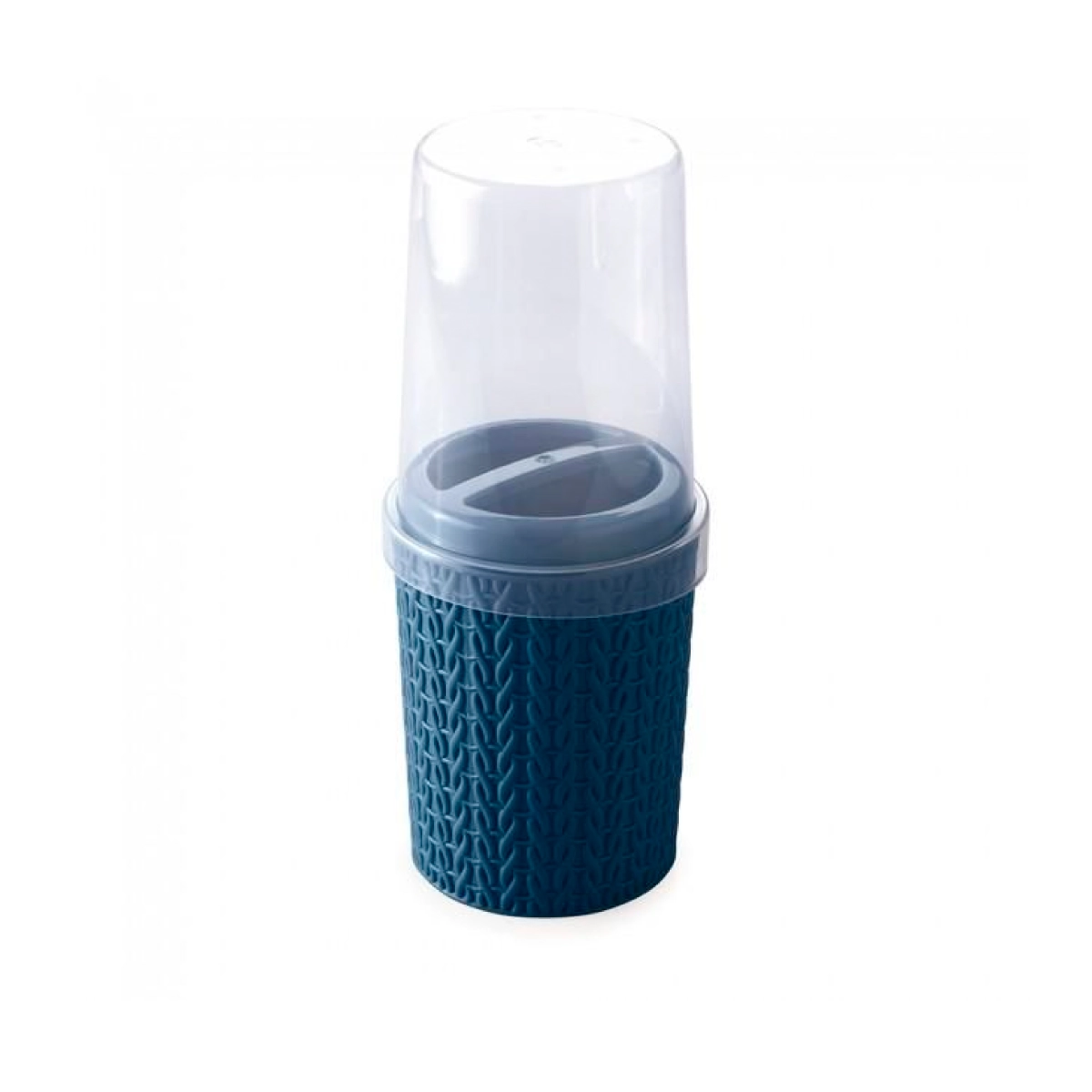 Porta Escova 400ml Plasutil Azul Escuro