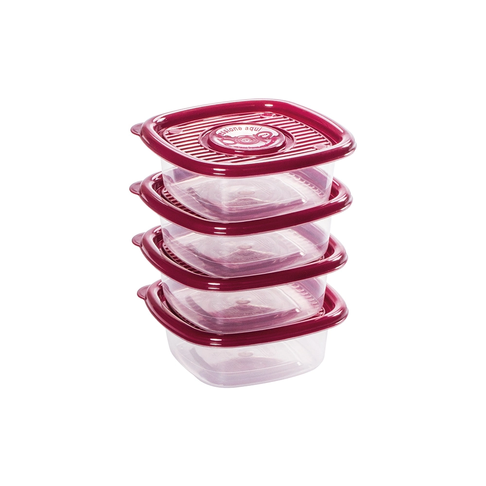 Conj Pote Pop Qd B2 Plasutil 4 Pcs