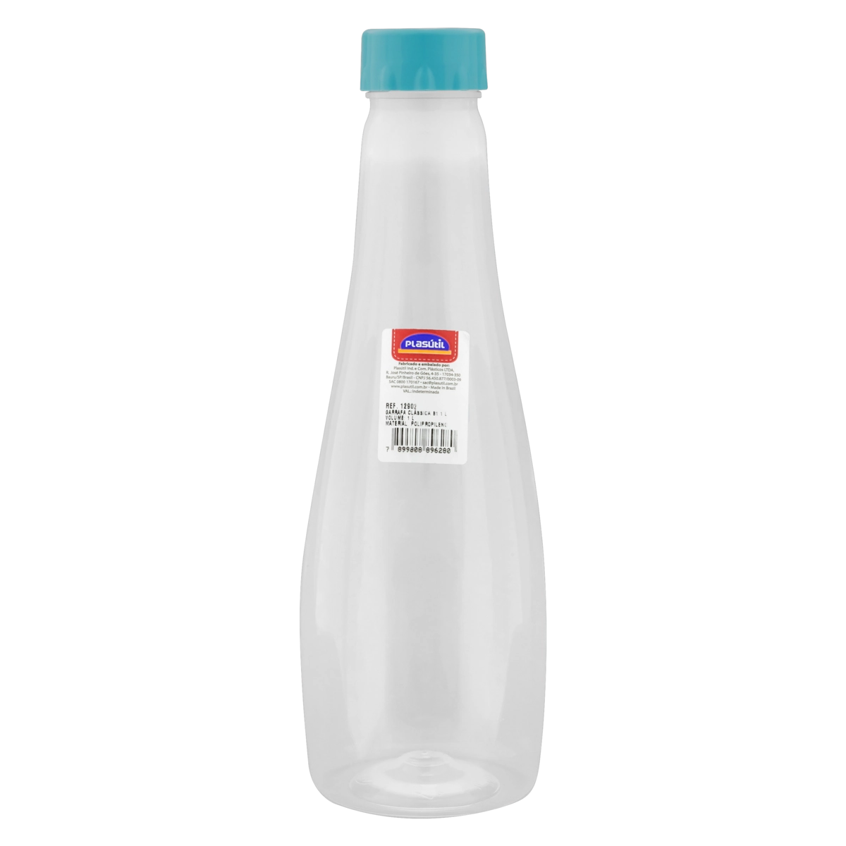 Garrafa Com Tampa Azul Clássica 1l Plasútil