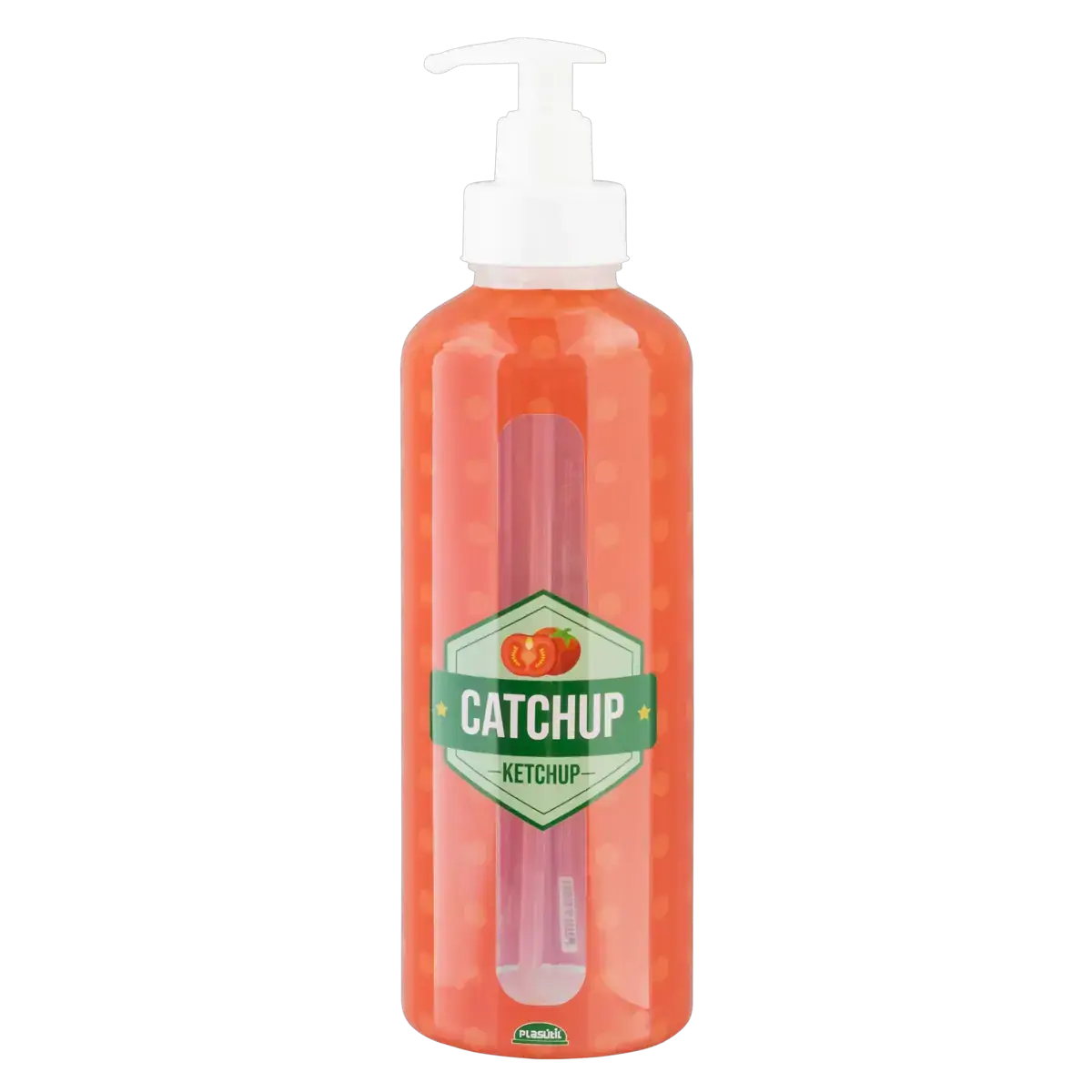 Garrafa Com Bomba Para Ketchup 480ml Plasútil Decora
