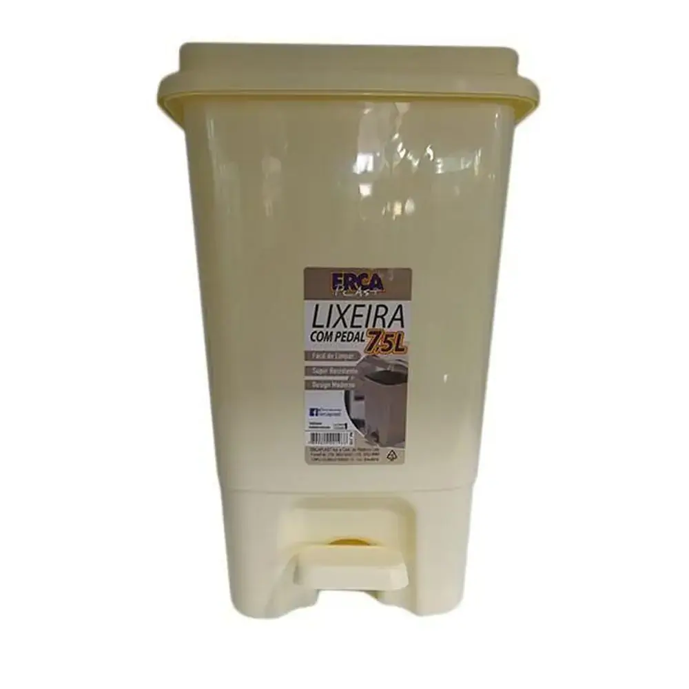 Lixeira 7,5l C/pedal Ercaplast