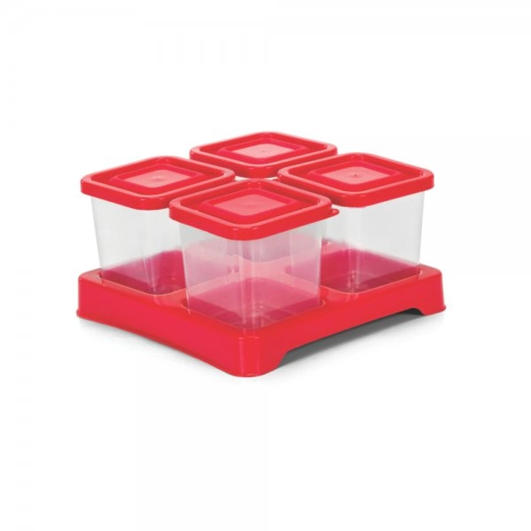 Conjunto Condimento Quadrado Transp. 4 Pcs 200 Ml
