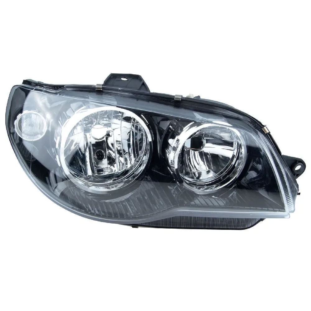 Farol Principal Lado Direito Máscara Negra Aro Cromado H7/H7 - FABRICIO MG01055BCD
