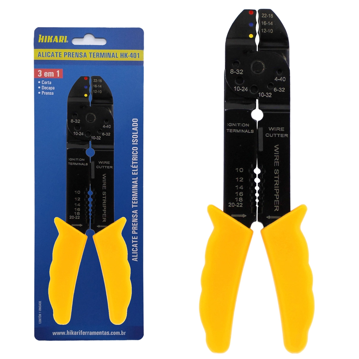 Alicate Prensa Terminal Eletrico Hk-401