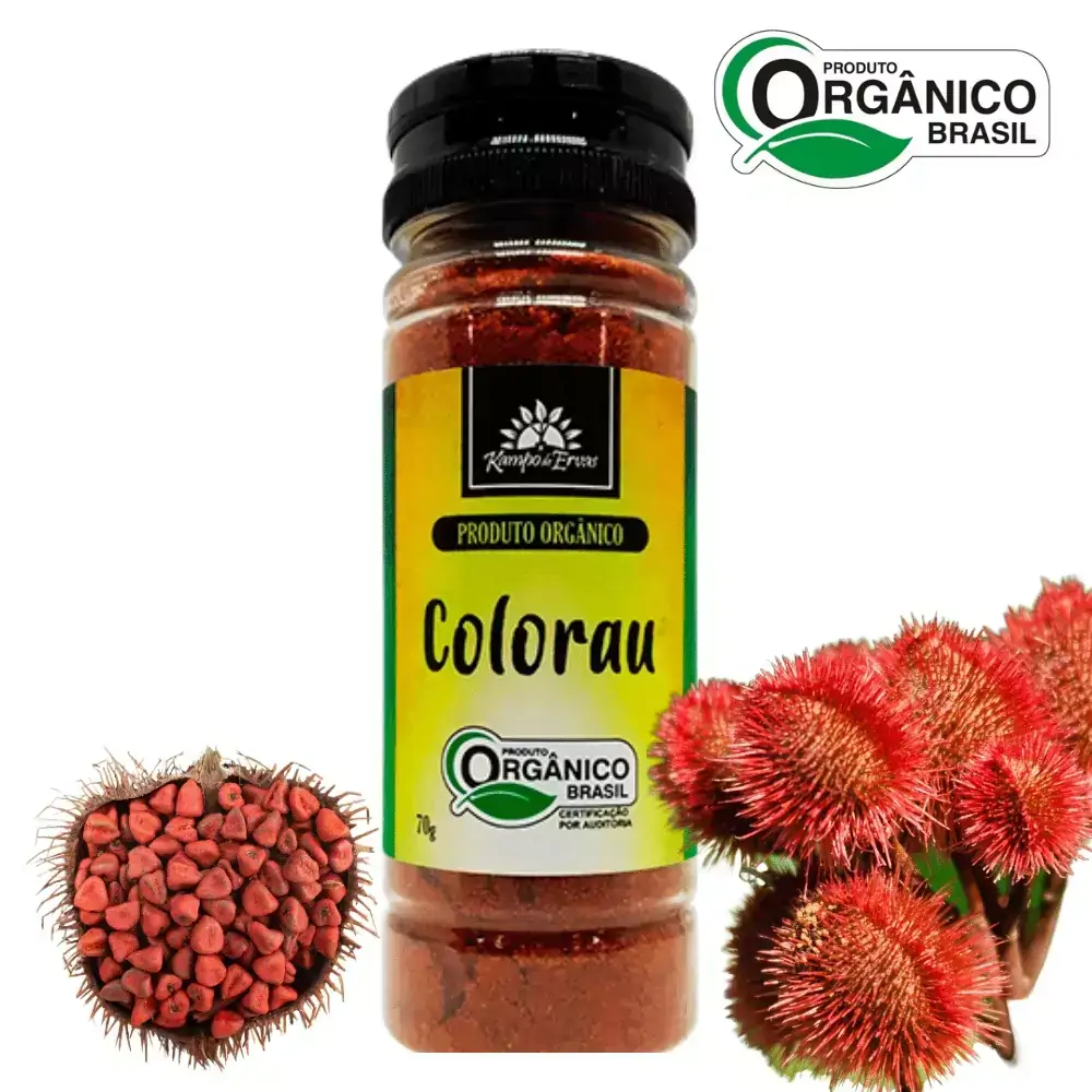 Colorau em pó Orgânico Kampo de Ervas frasco de 70 g