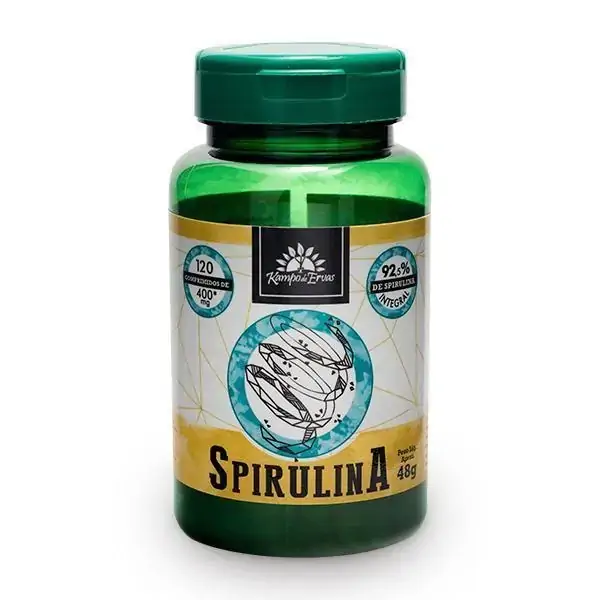 Spirulina Integral 92,5 % - 120 comp. de 400 mg Alga Azul