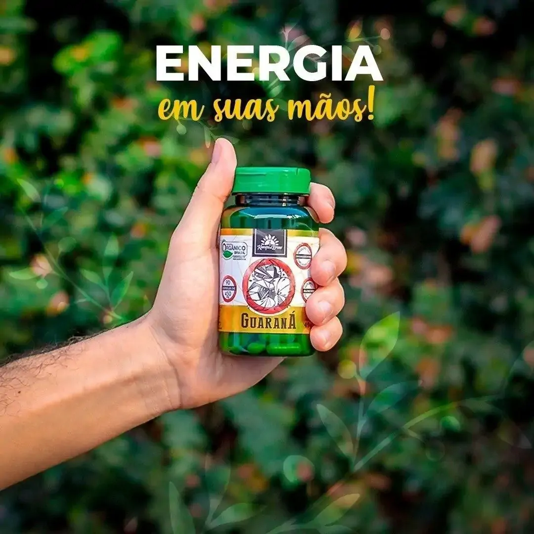 Guaraná Orgânico 90 Cápsulas de 450 Mg Kampo de Ervas