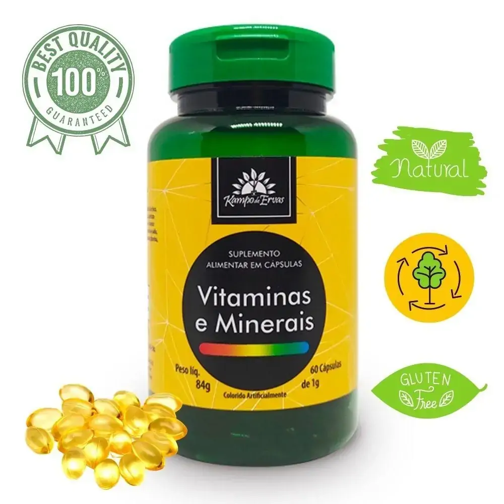 Suplemento de Vitaminas e Minerais 60 cáps 1g Kampo de Ervas