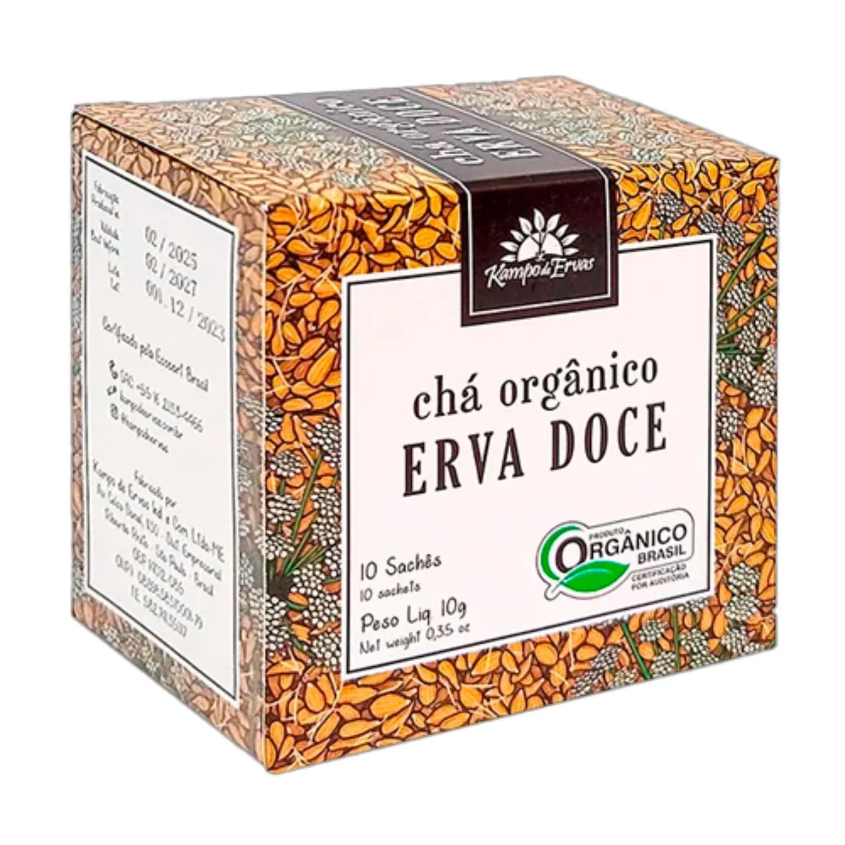 Chá de Erva Doce Orgânico Kampo de Ervas 10 Sachês