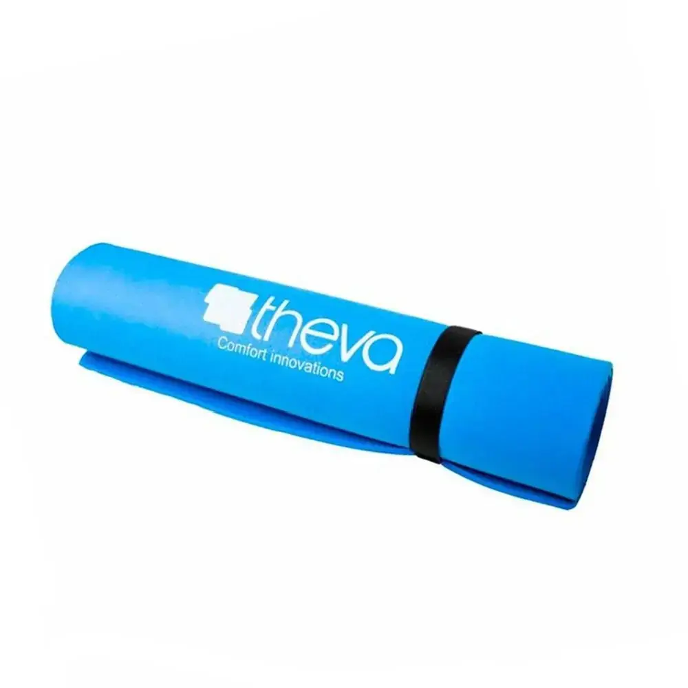 Tapete de Yoga Pilates e Exercícios Theva Fit Azul 180 x 55 cm - Tapete de yoga e exercícios theva f