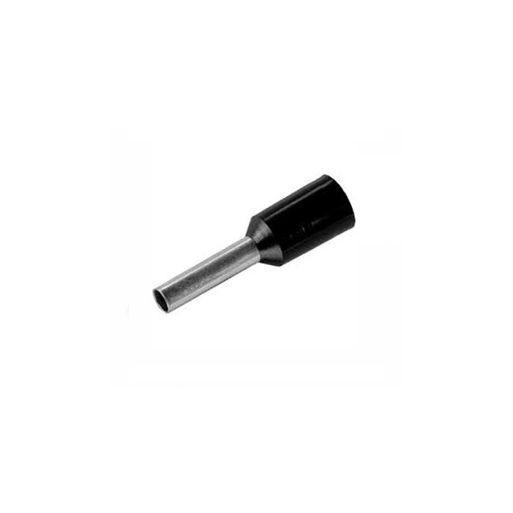 Terminal Isolado Tubolar Simples Preto 1,5mm² C8 20Pçs Sforplast