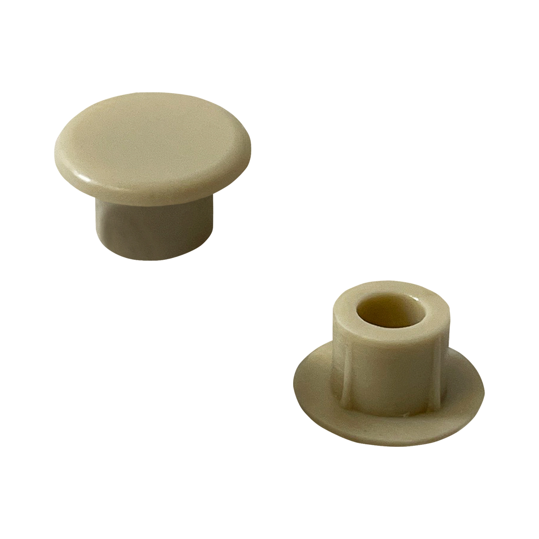 Tapa Furo de Embutir para Móveis 5mm em Plástico Bege 20 Unidades