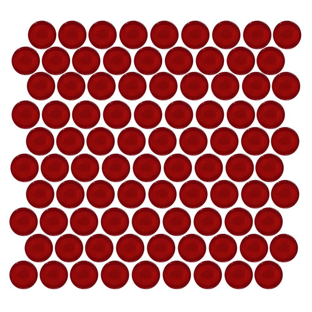 Pastilha De Vidro Ball Red 3x3 Placa 30x30cm - 1313060003