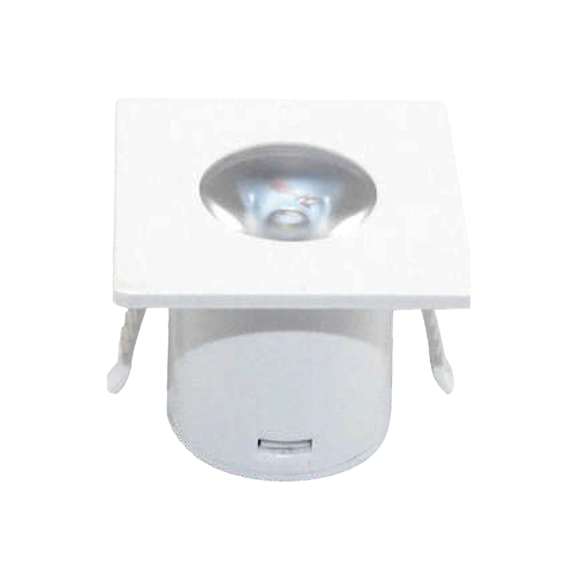 Mini Spot Led 1 5w Embutir Quadrado Branco 2700k