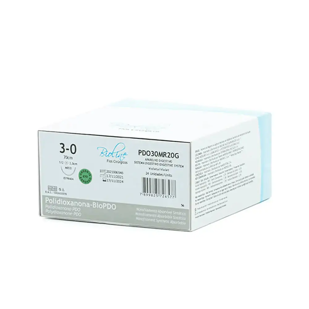 Fio Cirúrgico BIOPDO Violeta Liso - Bioline - 3-0 (Cód. 27.0630)