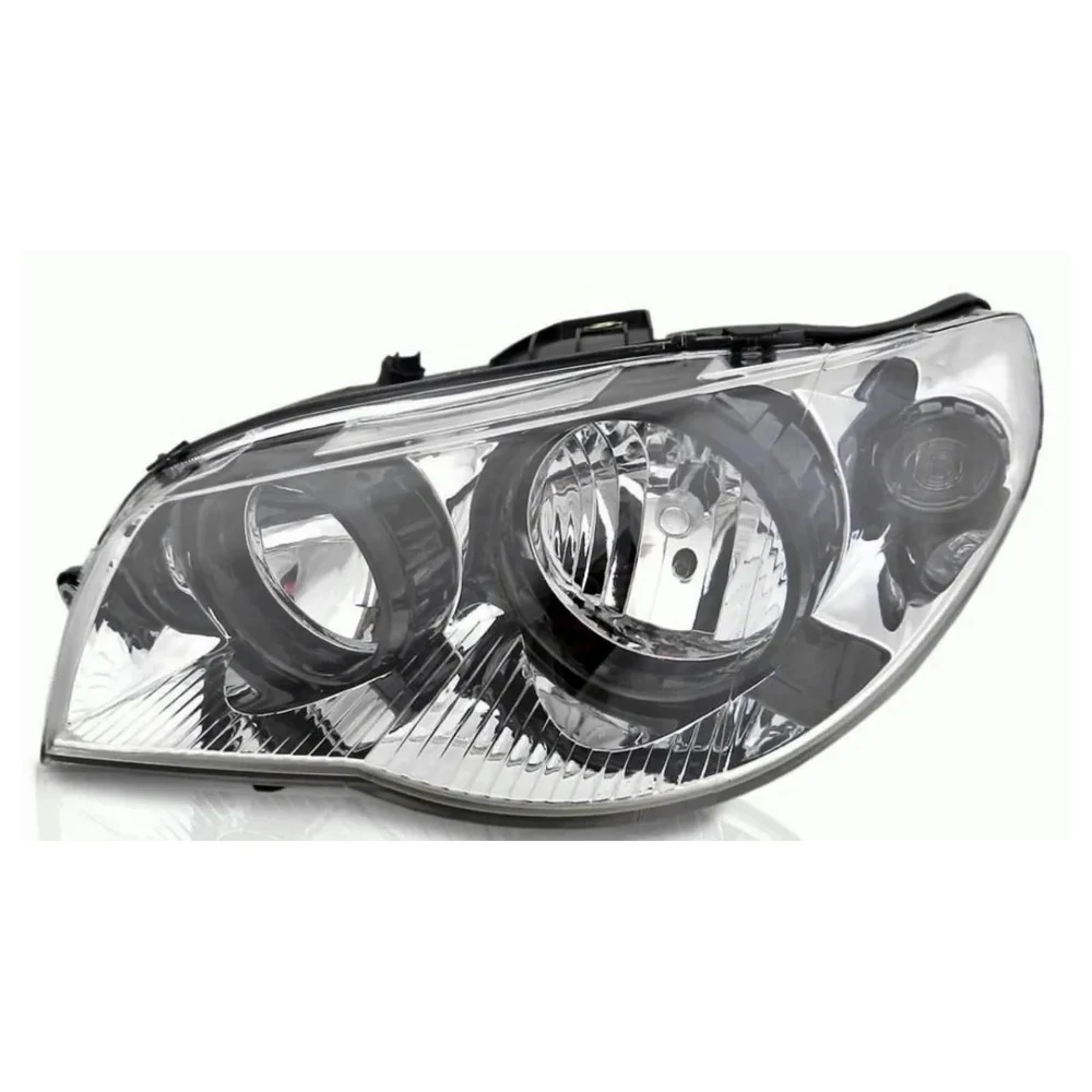 Farol Principal Lado Esquerdo Máscara Cromada Aro Preto H7/H7 - AUTOMOTIVE IMPORTS ZN555022