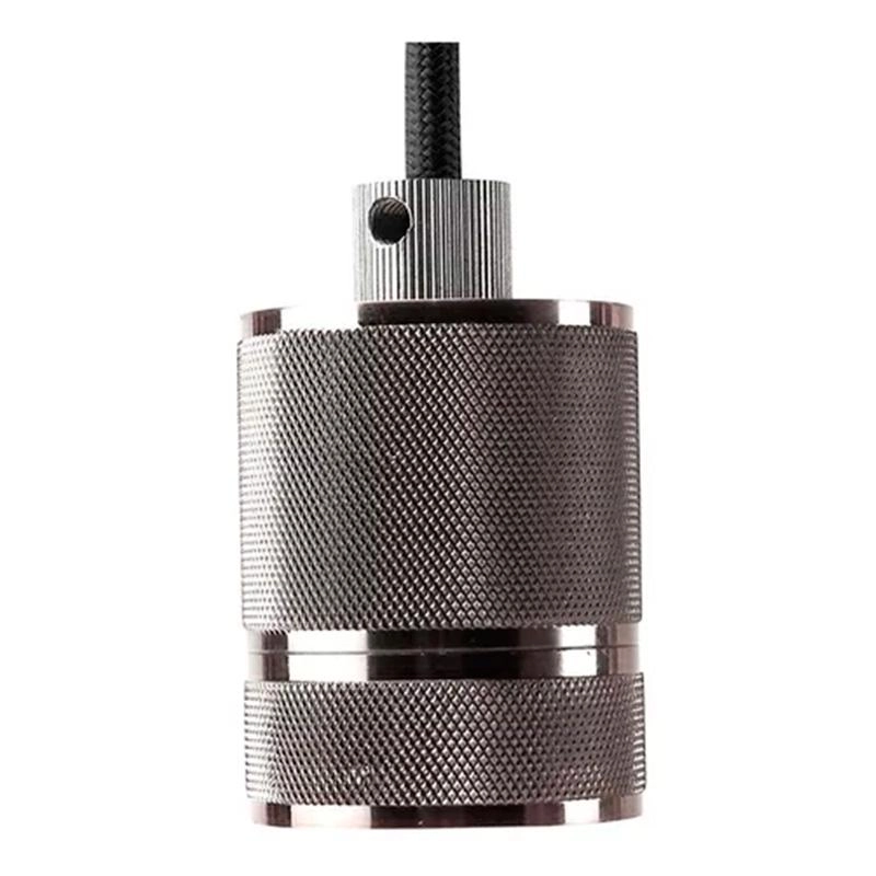 Pendente Socket Soquete Vintage Retrô Cromado Bella Para 1 Lâmpada E27 Bivolt Da002