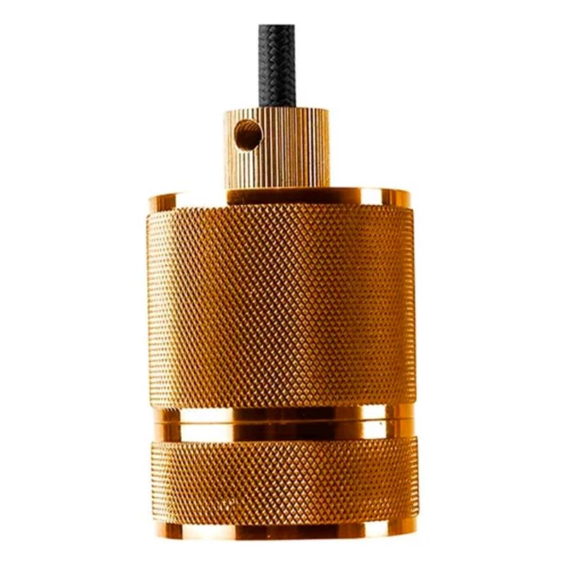 Pendente Socket Soquete Vintage Retrô Dourado Bella Para 1 Lâmpada E27 Da002