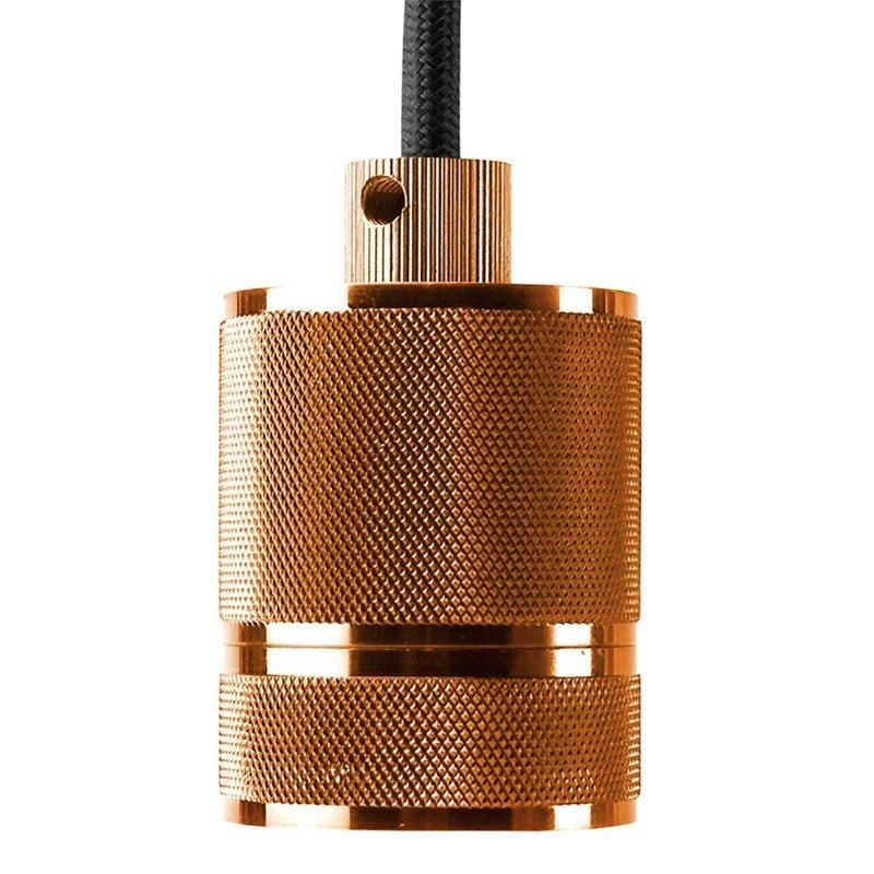Pendente Socket Soquete Vintage Retrô Cobre Bella Para 1 Lâmpada E27 Bivolt Da002a