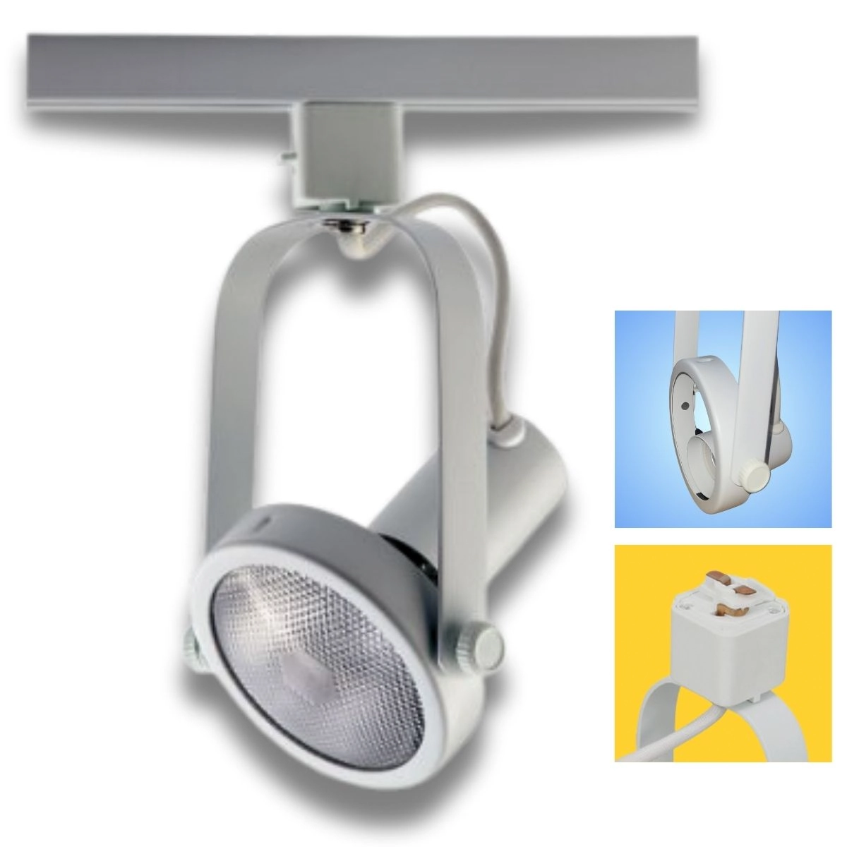 Spot Para Trilho Eletrificado E27 Minimalista Preto Par30