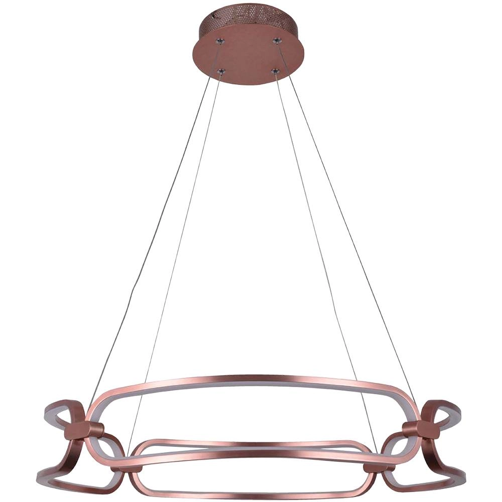 Pendente Bella Lumina Rose Gold 37w Ø60cm X 9  5cm Bb007e