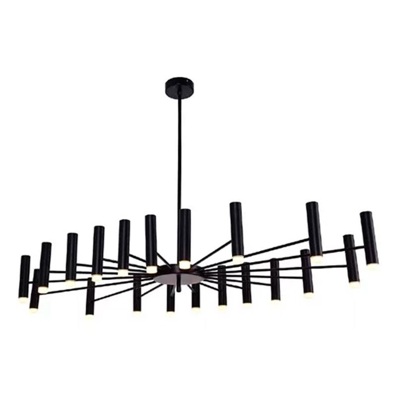 Pendente Vinte Preto Fosco Em Metal E Acrílico Com Led 3w Branco Quente Bivolt Bella