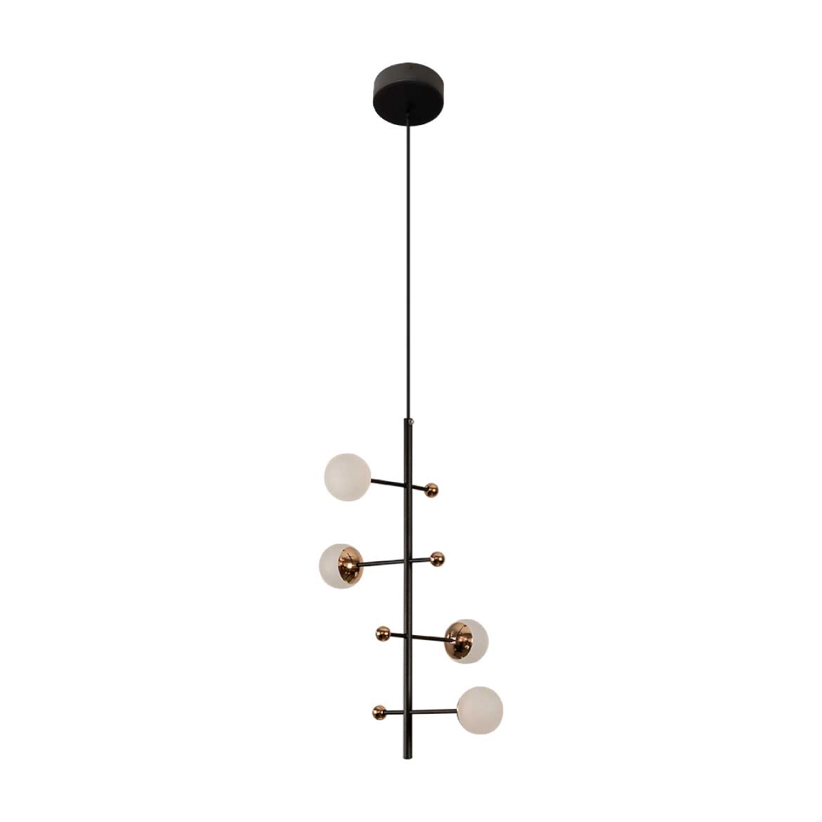 Pendente Fuxico Preto E Dourado 98cm Ju001 Bella St2412