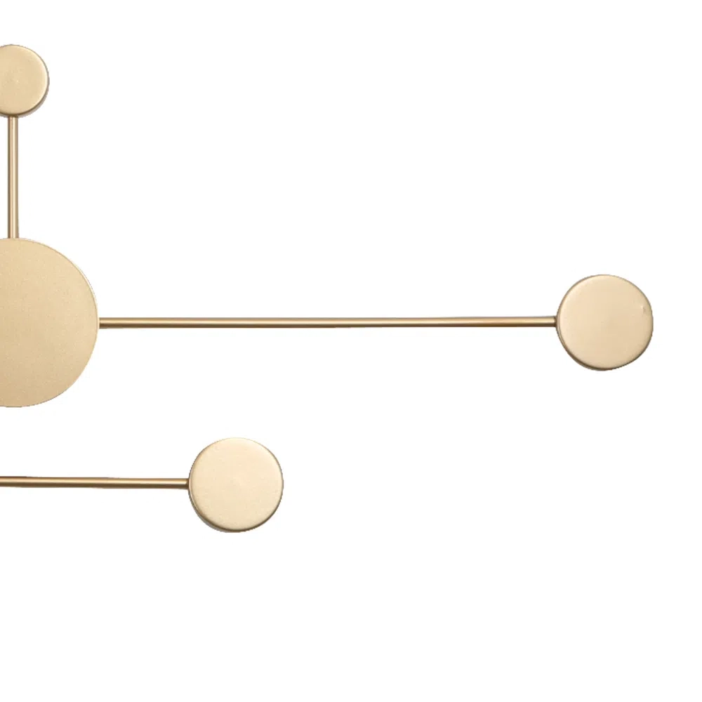 Arandela Elo Dourado (c)89cm (l)74cm (a)6cm 3x5w + 3x3w 3000k 1200lm - Dy003