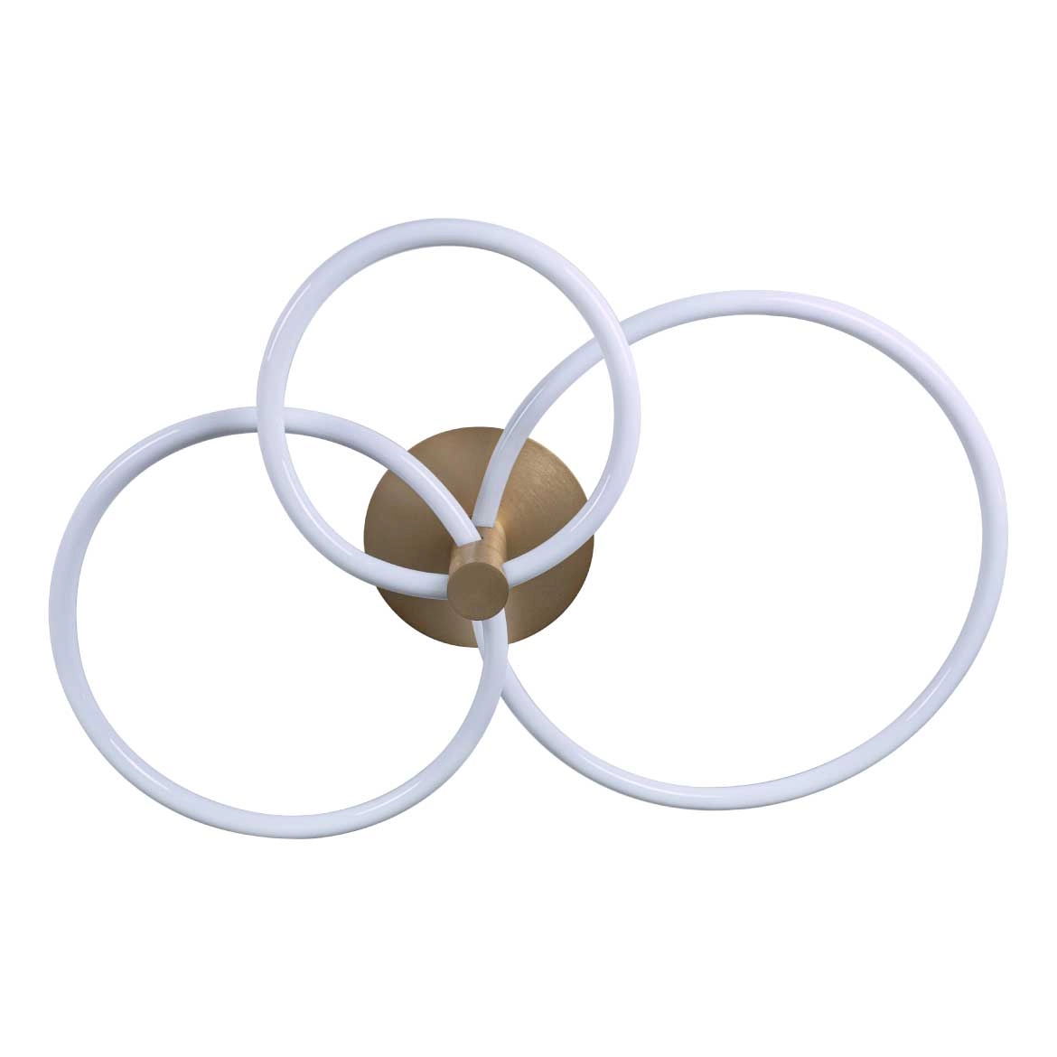 Plafon Circolo French Gold E Branco 54w 3000k Bb020 St2354