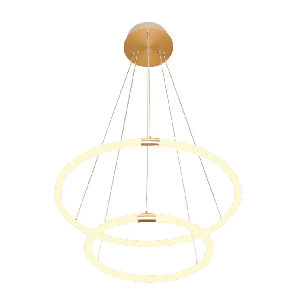 Pendente Circolo French Gold Led 43 2w 3000k Bivolt Bb022 Bella