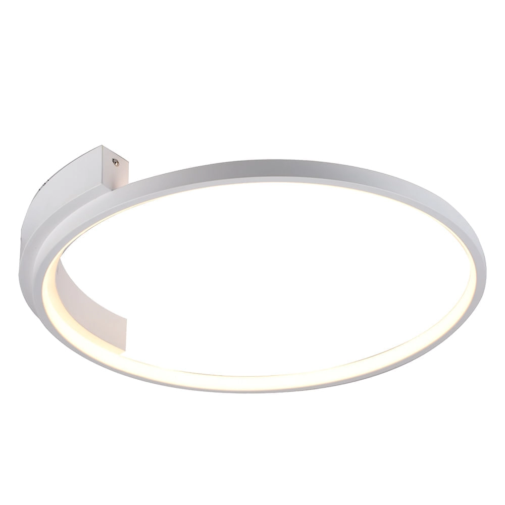 Plafon De Sobrepor Bella Bambolê Branco 50x6cm 30w 3000k 2035lm Fo026lw