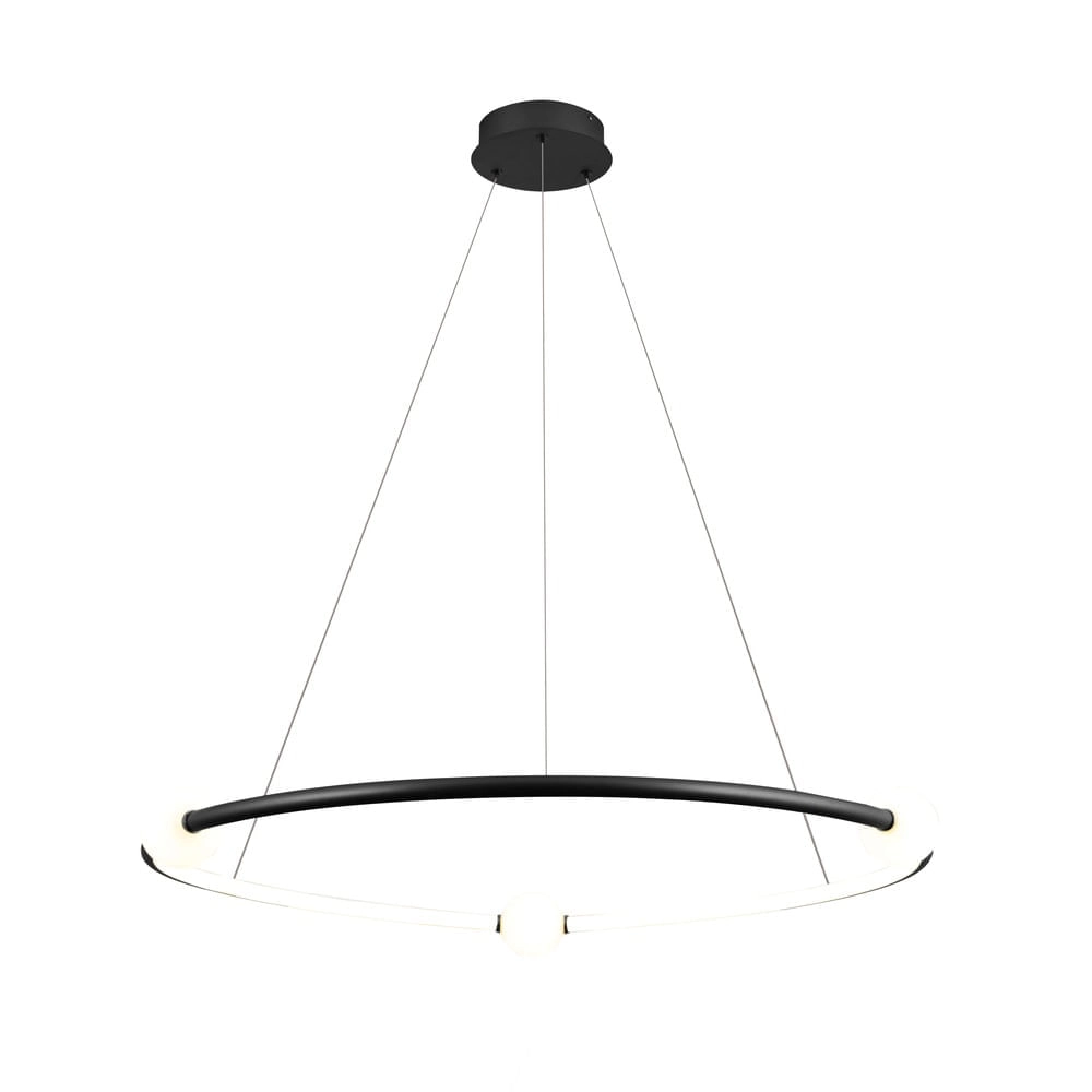 Pendente Bella Nebula Preto E Branco 87cm 35w 3000k 1750lm Dw005sb