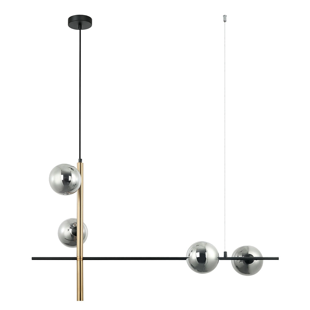 Pendente Bella Bambu Preto 92x29x53cm G9 100w Hl019