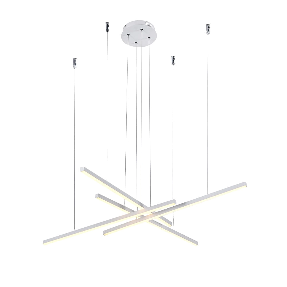 Pendente Bella Fato Branco 120x120x4cm 60w 3000k 3210lm Gd009