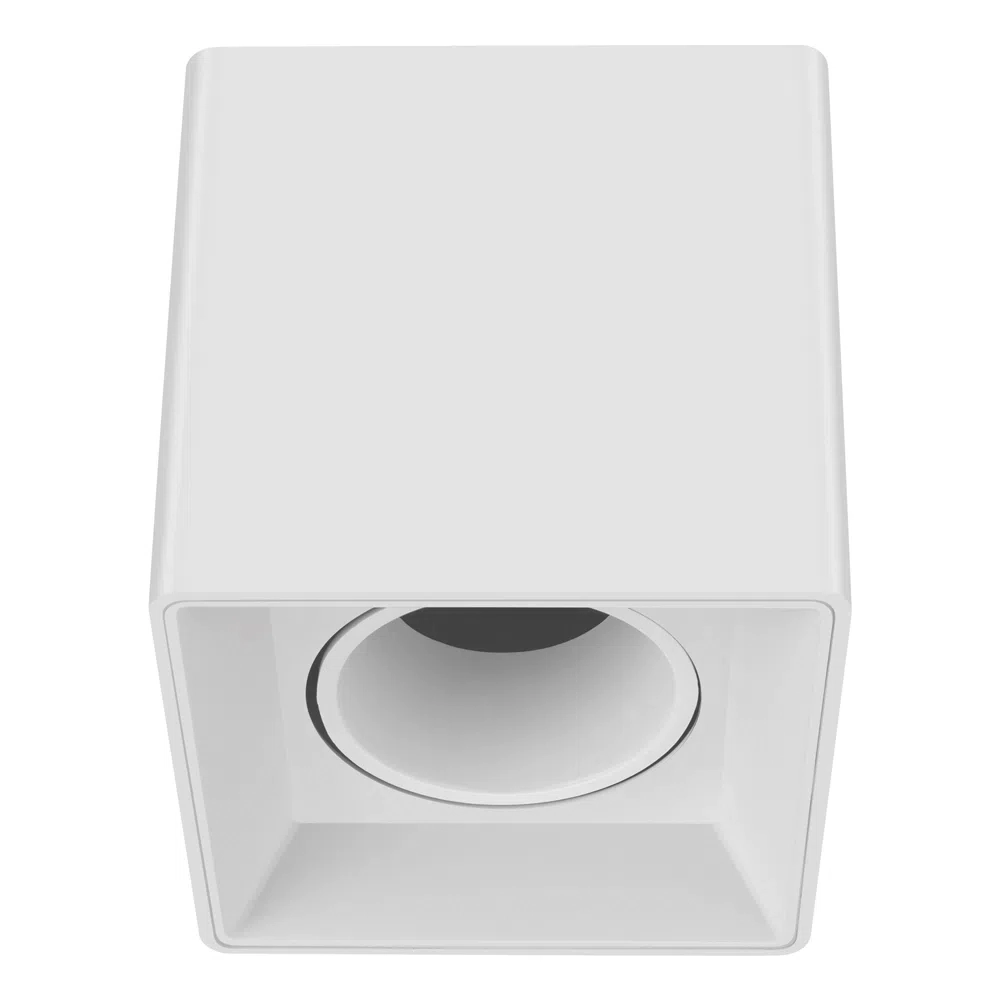 Plafon Spot De Sobrepor Box Mr16 Dicroica Quadrado Recuado Branco Dl145w Bella