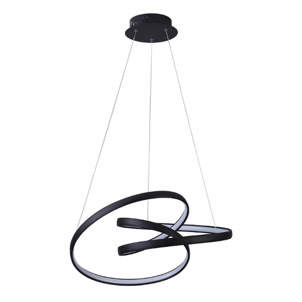Pendente Zig Preto Fosco Led 70w 3000k Bivolt Tp001b Bella