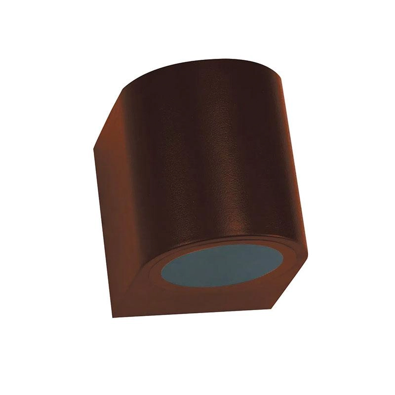 Arandela Externa E Interna Dots Marrom Corten Bella 08cm Para 1 Lâmpada Gu10 Dicroica Mr16 - Dl158c