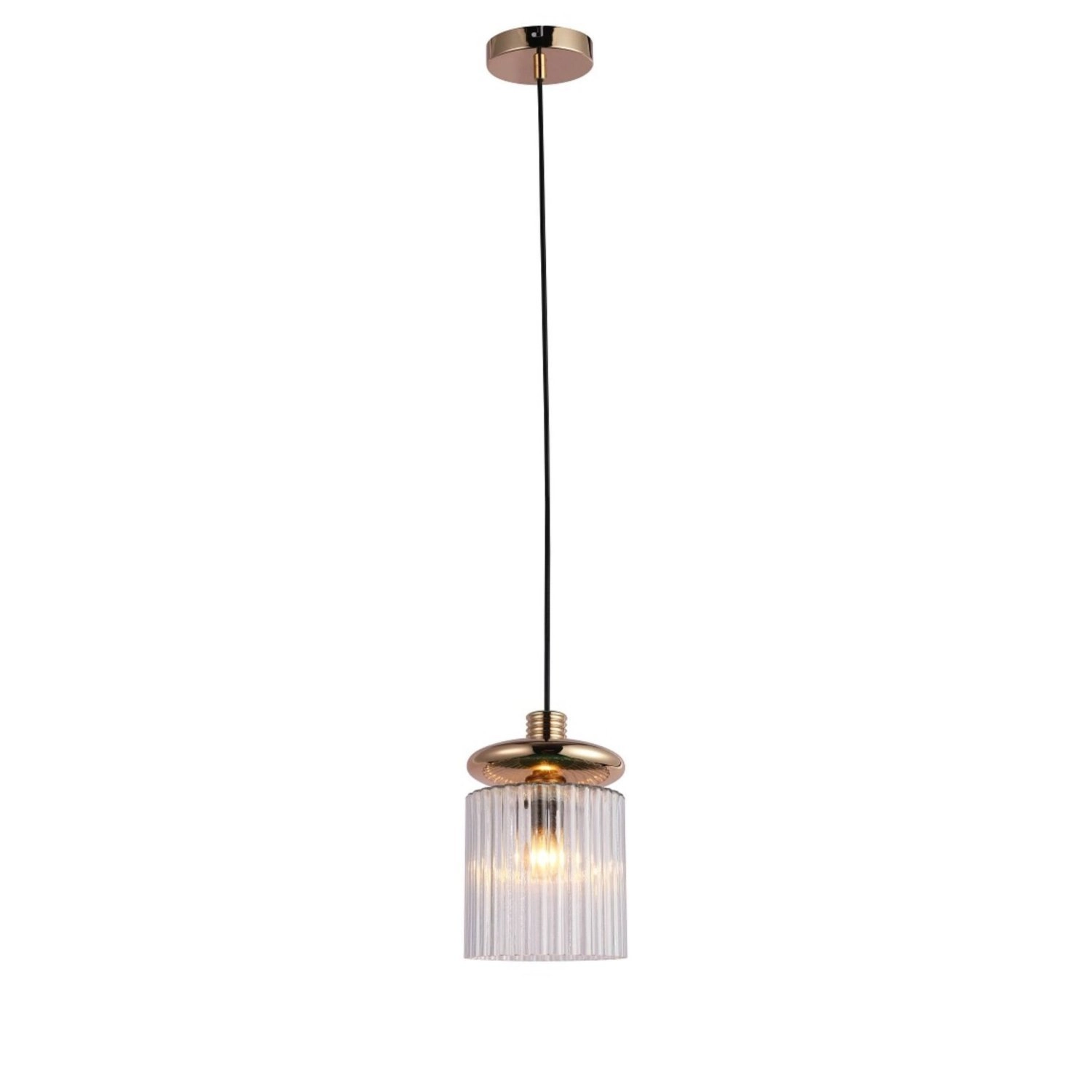 Pendente 15cm X 22cm Tule Bella Iluminação Dourado