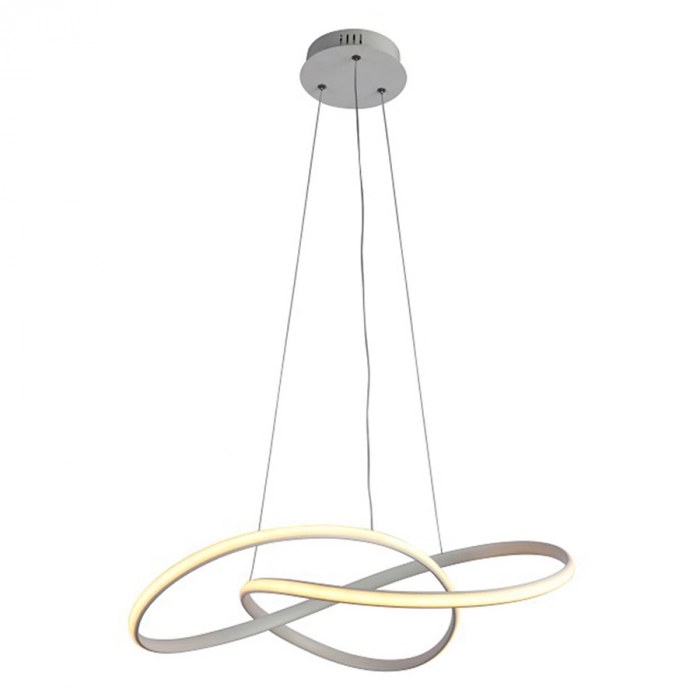 Pendente Atom Branco 63cm Led 36w 3000k Bivolt Hm019w Bella