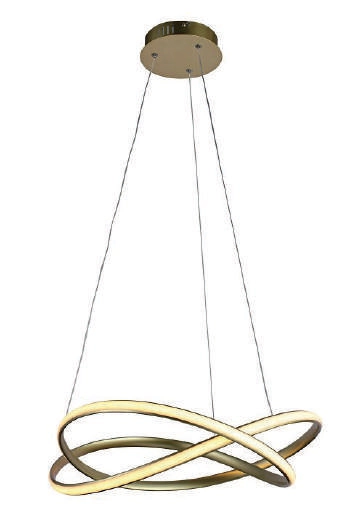 Pendente Nodo Dourado 50cm Led 36w 3000k Bivolt Hm020g Bella