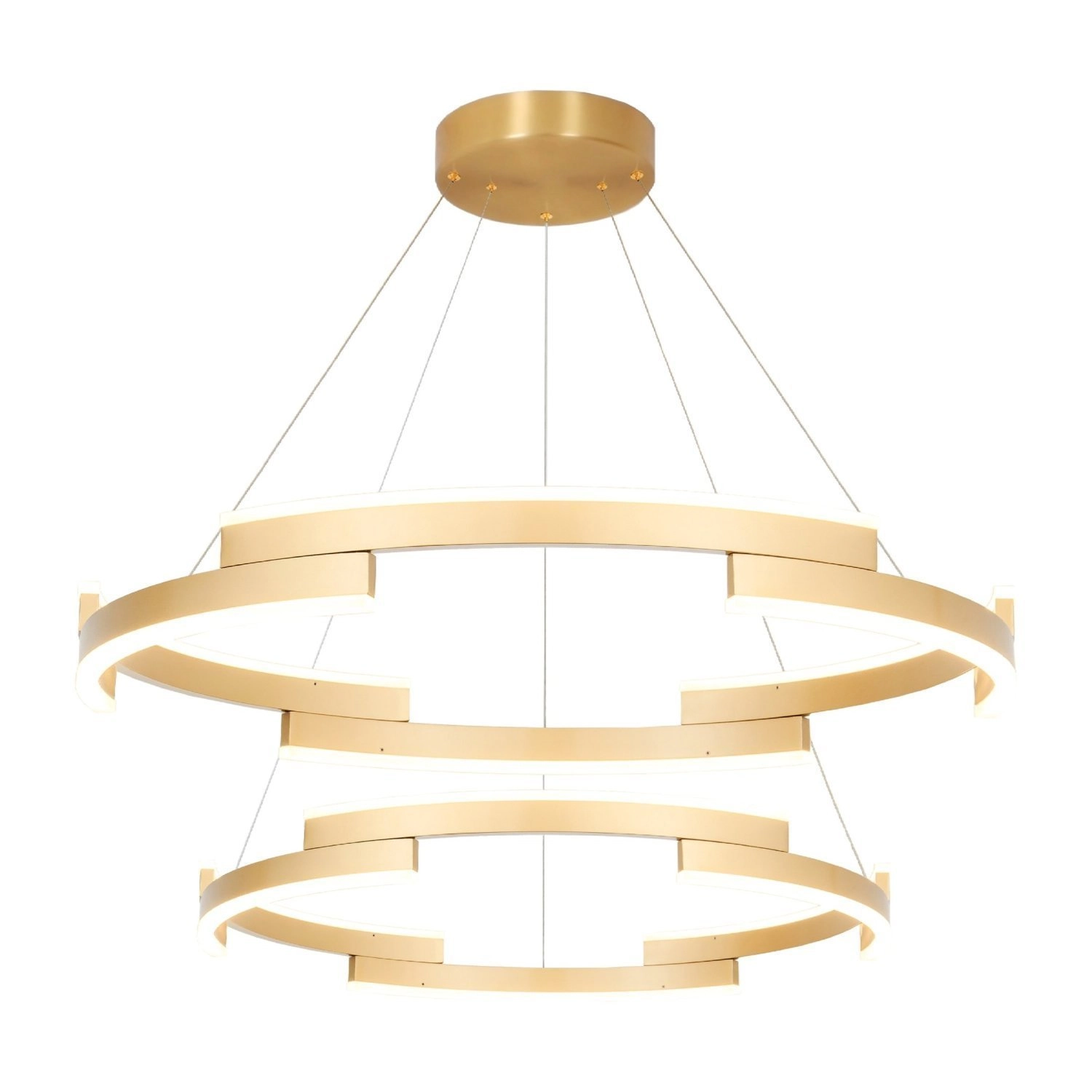 Pendente Match 3,5cm 2x40w 3000k 5200lm Led Dourado