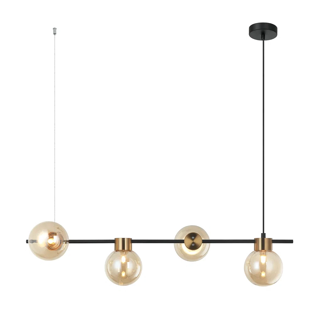 Pendente Tutu Preto E Bronze Com Globos Champanhe 4g9 85cm Hl027p Bella