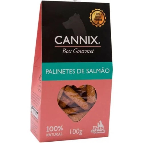 Petisco Natural Cães Cannix Box Gourmet Palinetes de Salmão 100g - Pets du Monde