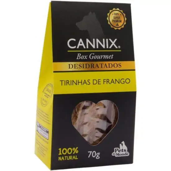 Petisco Natural Cães Cannix Box Gourmet Tirinhas de Frango 70g - Pets du Monde