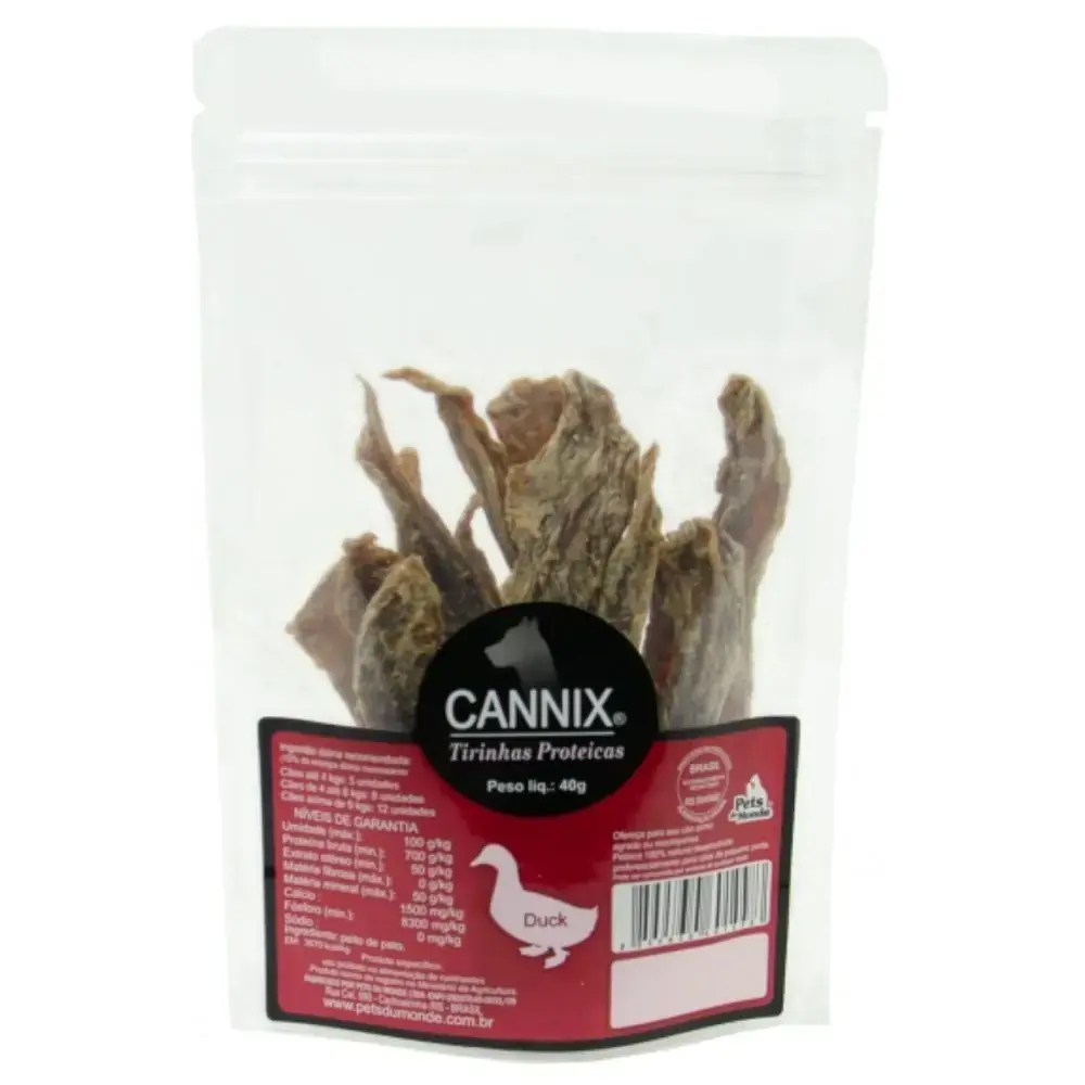 Petisco Cannix Caes Tirinhas Pato40 G