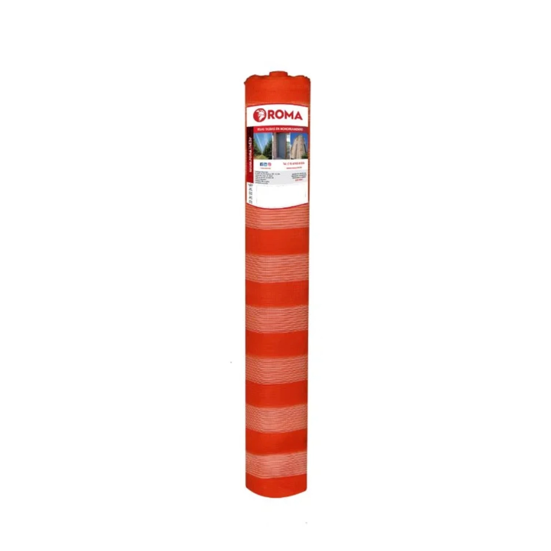 Tela de Sinalização Tapume 1,2mx50m Bicolor Roma