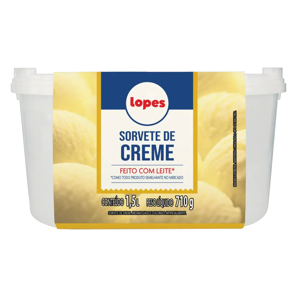 Sorvete Creme Lopes Pote 1,5l