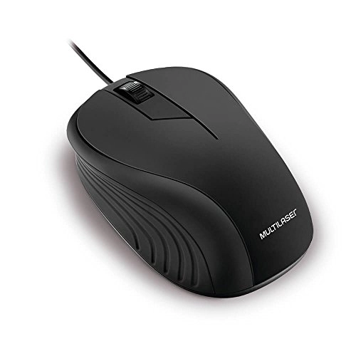 Mouse óptico Emborrachado Usb 1200dpi Preto Mo222 Multilaser