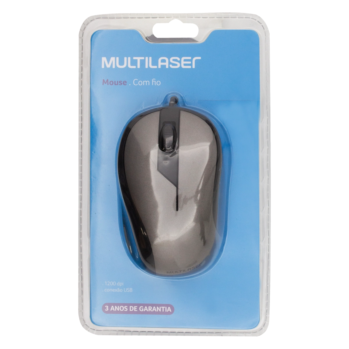 Mouse Com Fio Cinza Mo225 Multilaser